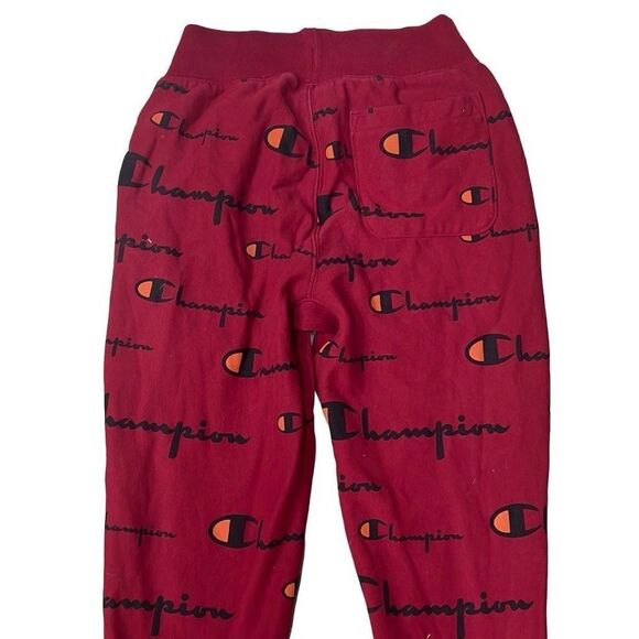 Champion Men's Red Logo Print Cherry Reverse Weave Jogger Pants Size Small NWOT - Picture 4 of 5